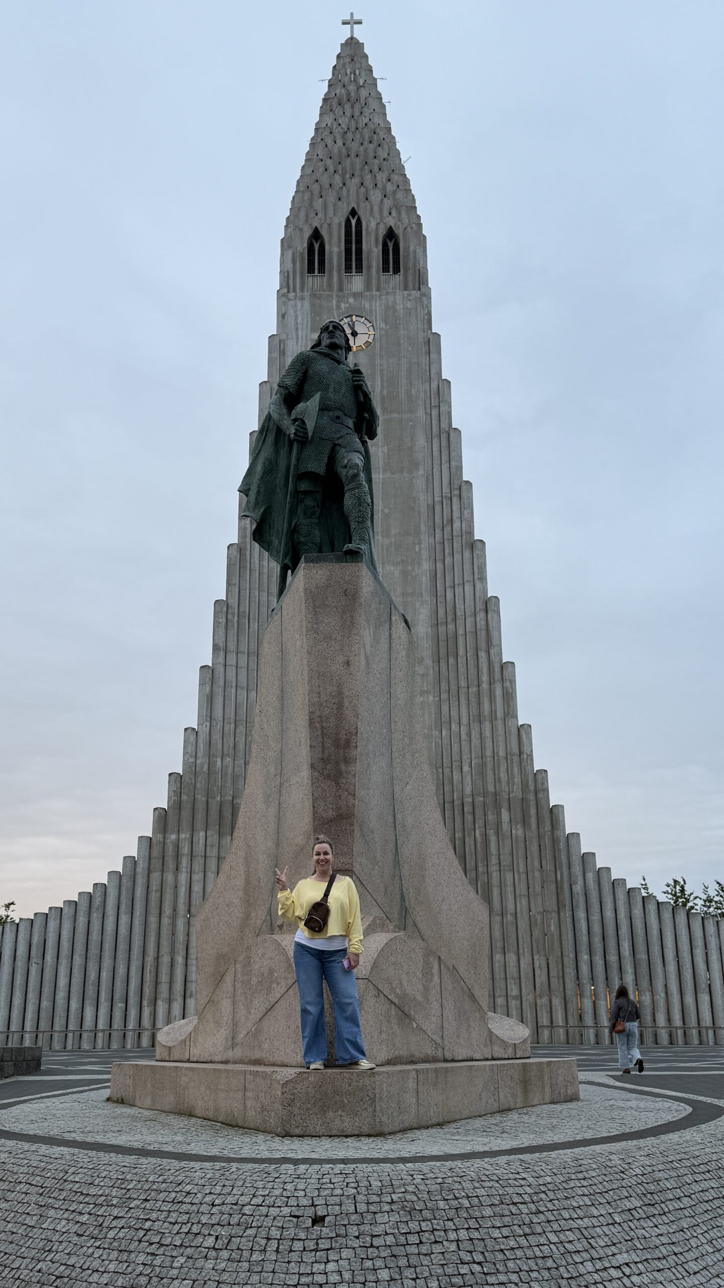 Hannah at Hallgrimskirkja